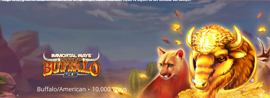 Türkiye’nin en iyi casino sitelerinde Buffalo temalı slotlarla büyük kazanın! BahisBu, Vayabi ve Baywin’de dev bonuslar sizi bekliyor! Thumbnail